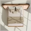 Elowen Softline Queen Size Bed in velvet With Oak wood Frame & Hydraulic Storage