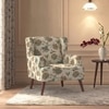 Brando Fabric Arm Chair in Rustic Palmette Floral Colour