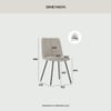 Scandinavian Hemi Dining Chair Matte Beige Finish