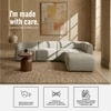 Zenliving Wood Left Aligned 3-Seater With Upholstery Non Storage Sofa In White Colour