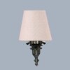 Devansh Metal Electric Wall Light in Antique Gold Colour with White Shade Count of 1 Light