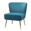 Beato Fabric Accent Chair in Blue Colour
