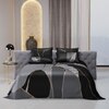 Stoa Paris Super King Size Enriched Cotton Bedsheet with 4 Pillow Covers  Size Gre Grey