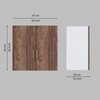 2 Doors Modular Wall Mounted Kitchen Cabinet With Adjustable Shelf In Cochwood Brown Finish