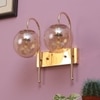 Eliante Modern Wall Lights Mild Steel & Glass Material Gold & Champaign Finish