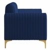 Veniza Velvet 2 Seater Sofa In Navy Blue Colour