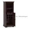 Mateo Solid Wood Bar Cabinet in Mahogany Finish