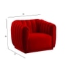 Rosa Fabric Sofa (Red)