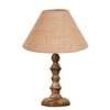 Devansh Beige Jute Table Lamp With  Wood Natural Base(10X10X16) Inches)-34