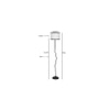 Adelaide Multicolour Fabric Floor Lamp with Black Iron Base