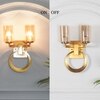Pegasus 2 Light Wall Fitting In Brass Finish With Amber Glass Shade