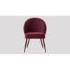 Toled Accent chair Velvet in Maroon Color