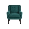 Azriah Boucle Fabric Accent Chair in Green