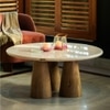 Hump Solid Wood Coffee Table in Brown Colour