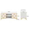Gold Lux free-standing TV cabinet in White