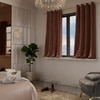 Stoa Paris Velvet Curtains for Window, Premium Dim-Out Curtain for Pack of 2, Date Night - Caramel Caress