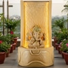 Peach Fiber Glass Slate Ganesha Indoor Water Fountain