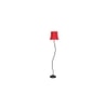 Felix Red Fabric Floor Lamp with Black Iron Base