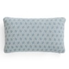 Geometric Knit Cotton Cushion Cover  Alice Blue Natural 12X20  Inches