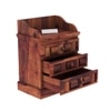 Woodway Solid Wood Bedside Table in Teak Finish