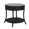 Lismore  Wicker Table And Chair Set In Black Finish