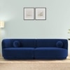 Izza Velvet 4 Seater Sofa Navy Blue  in Colour