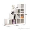 Hexa Engineered Wood Bookshelf Multipurpose Storage Rack in Frosty White Colour