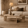 Roundway Solid Wood Coffee Table In  Natural Finish