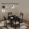 Zella Solid Wood Dining Chair Set Of 2 In Mahogany Finish With Wheat Brown Fabric