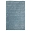 Emeril Polo Blue Solid Woven Wool 8X5 Feet Carpet