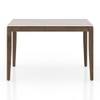 Emry Rectangular Aurora Pearl Ceramic 4 Seater Dining Table In Danish Walnut Finish