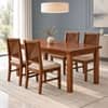 Globally Indian Vikirana Solid Sheesham Wood 4 Seater Dining Table Set 4 Chairs Beige