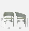 Geelong Wicker Table And Chair Set White And Black Finish