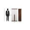 Meridian engineered wood two door wardrobe with Columbian walnut finish