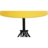 Julianna Yellow cotton Table lamp with Iron Base