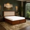 Tarang Solid Wood Comfort Queen Bed Box Storage Provincial Teak Finish Mattress 60 x 78 Inches