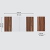 4 Doors Modular Wall Mounted Kitchen Cabinet With Adjustable Shelf In Aisan Walnut Finish
