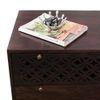 Alaca Solid Wood Chest of 4 Drawers in Mahogany Finish