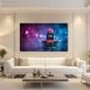 The Castle Decor Lord Shiva Wall Painting Design 3 Wooden Framed 27x48 Inch (Style 1)