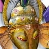 Desert Art Metal Handpainted Front Ganesha Wall Hanging