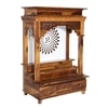 Pradha Sheesham Wood  Prayer Unit in Teak Finish