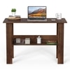 BLUEWUD Efflino Engineered Wood Study and Computer Laptop Table for Home or Office, WFH Desk, with Storage for Books and D�cor Display for Adults Kids Students (Brown Maple, Large)