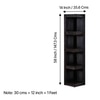 Ikiriya Sheesham Wood Accent Book Shelf Showcases in Dark Mahagony Finish