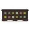 Azul Solid Wood Bench In Brushed Walnut Finish