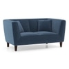 Janet 2 Seater Fabric Loveseat In Lapis Blue Colour