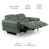 Vivian Two Seater Motorized Leather Recliner in Hunter Green Colour