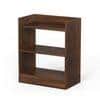 Nohee Engineered Wood Bedside Table in Brown Maple Finish