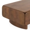 Olen Solid Wood Rectangular Storage Coffee Table In Amber Walnut Finish