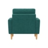 Oliver Boucle Fabric Lounge Chair in Green Colour