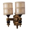 Eliante Modern Wall Lights Mild Steel & Glass Material Antique & Champaign Finish